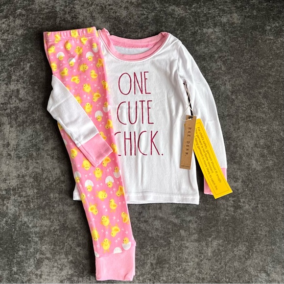 NWT Rae Dunn ‘One Cute Chick’ Pajama Set - Picture 1 of 12